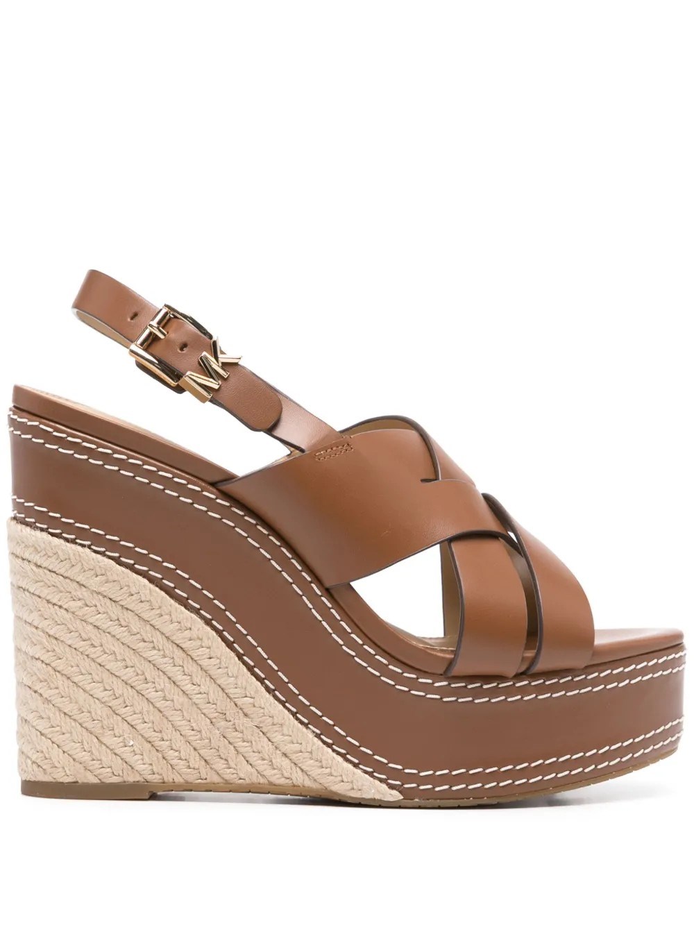 Shop Michael Kors Nora Wedge In Brown