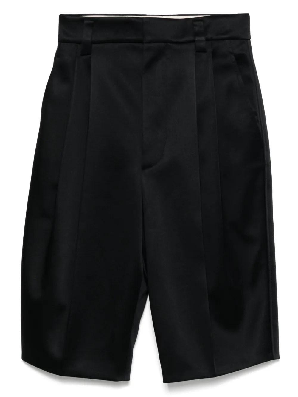 Shop Carven Long Bermuda Shorts In Black