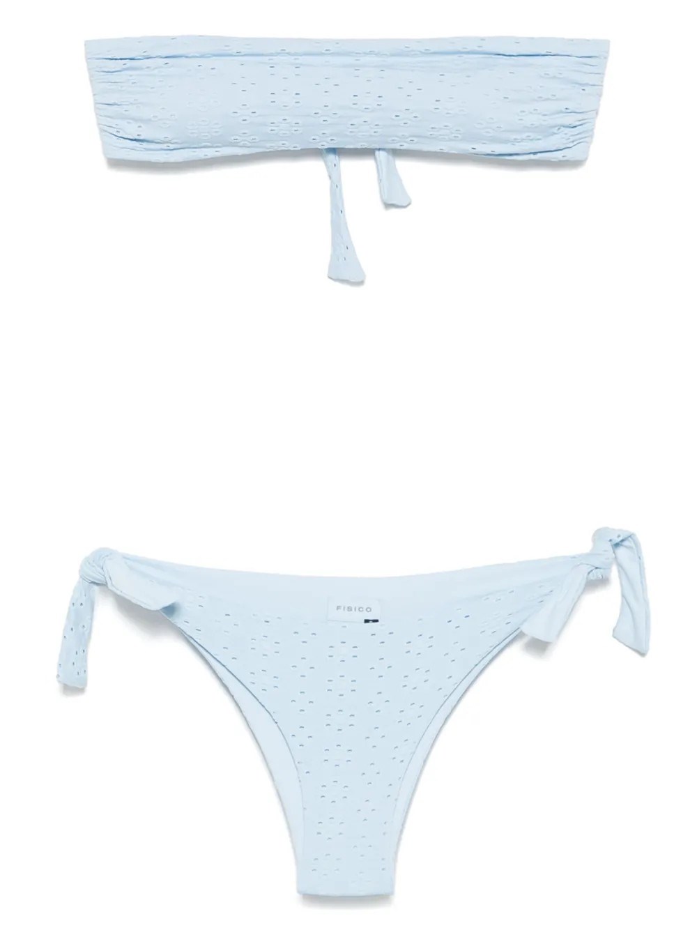 Fisico Cristina Ferrari Crochet Bikini Set In Light Blue