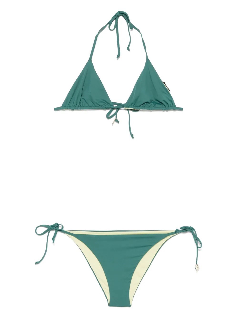 Fisico Cristina Ferrari Reversible Bikini Set In Green