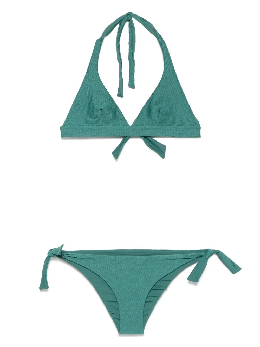 Fisico Cristina Ferrari Embossed Bikini Set In Green