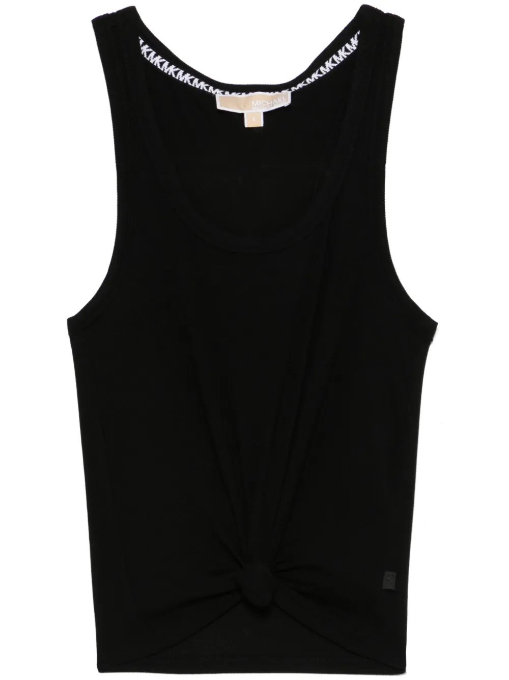Shop Michael Kors Ribbed Tank Top In Black