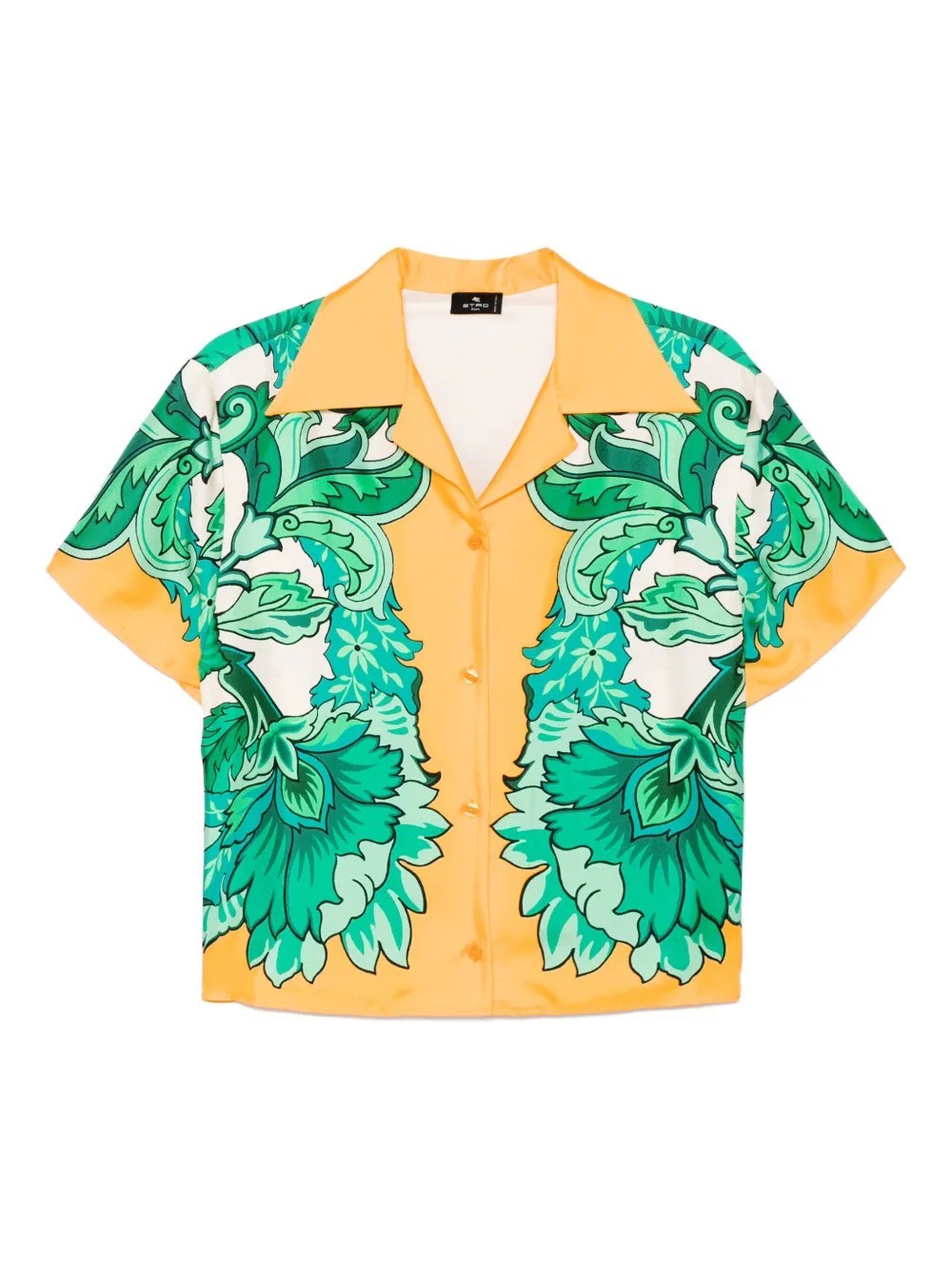 Shop Etro Short Sleeve Jacket In Yellow
