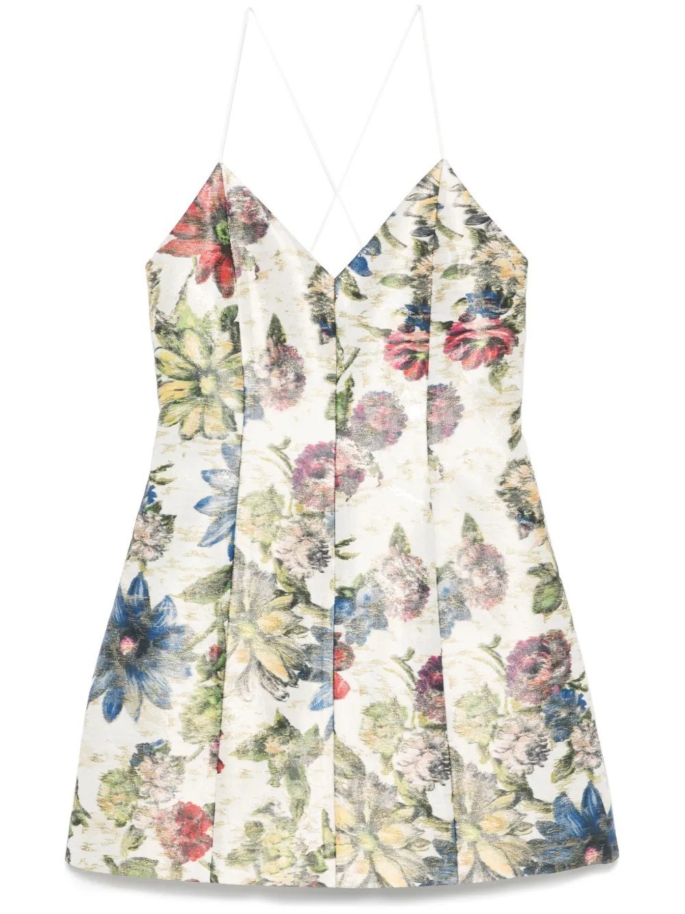 Shop Alice And Olivia Floral Print Dress In White