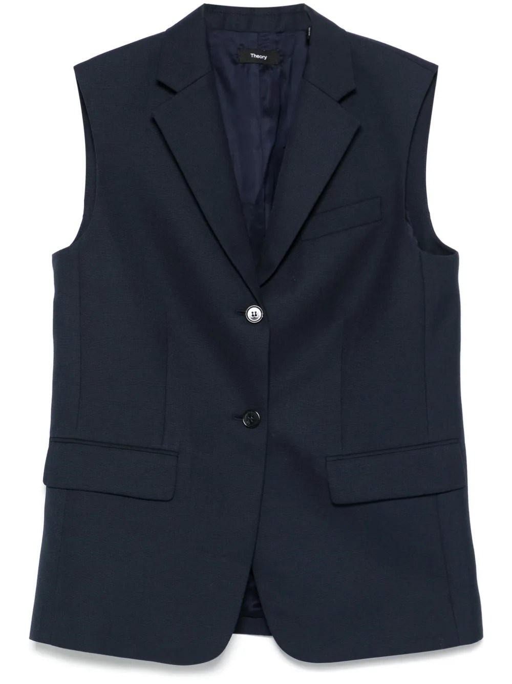 Shop Theory Sleeveless Jacket In Blue