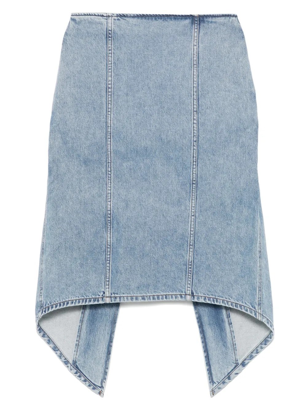 Jw Anderson Layered Midi Skirt In Light Blue