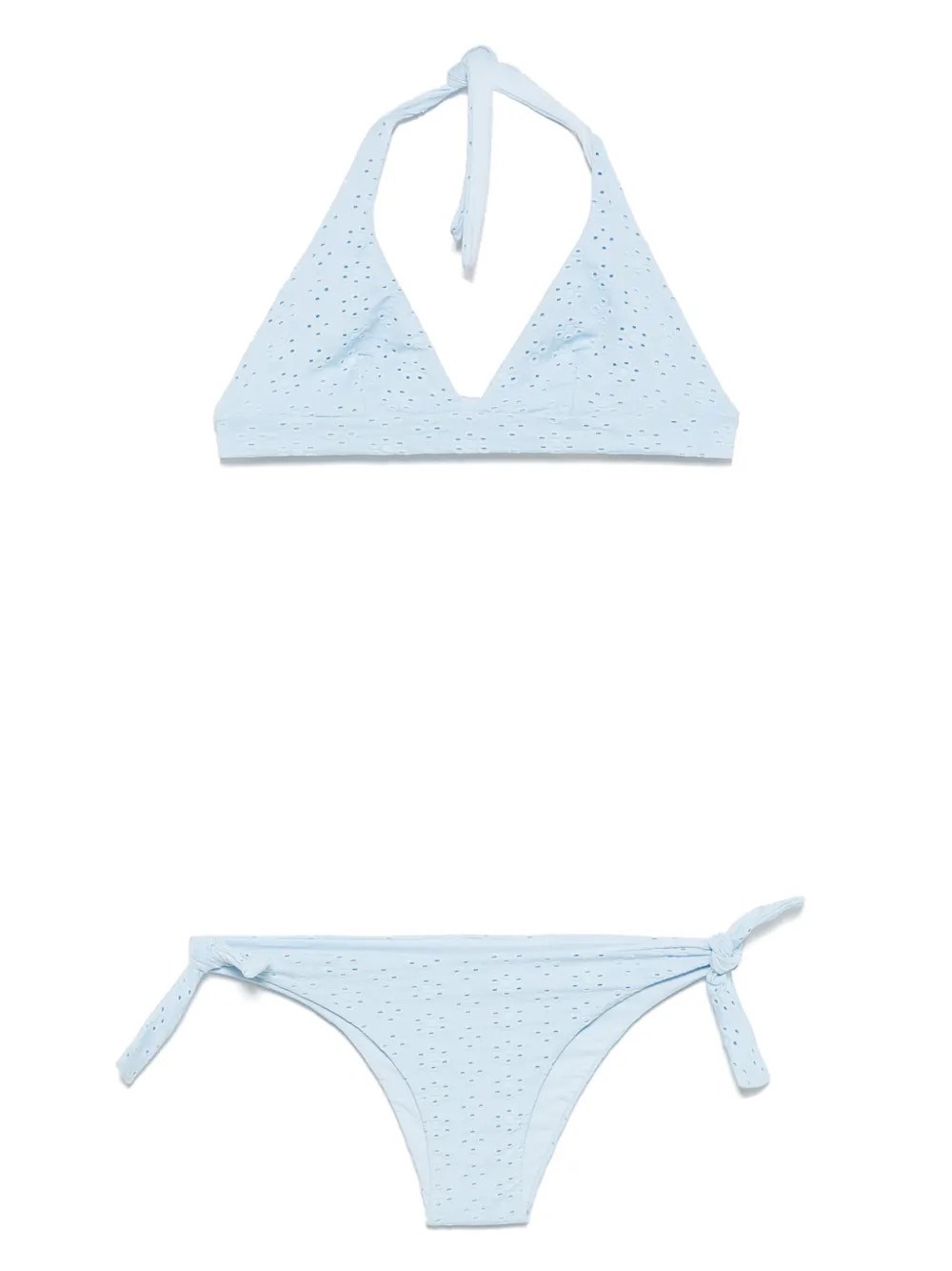Fisico Floral-pattern Bikini In Light Blue