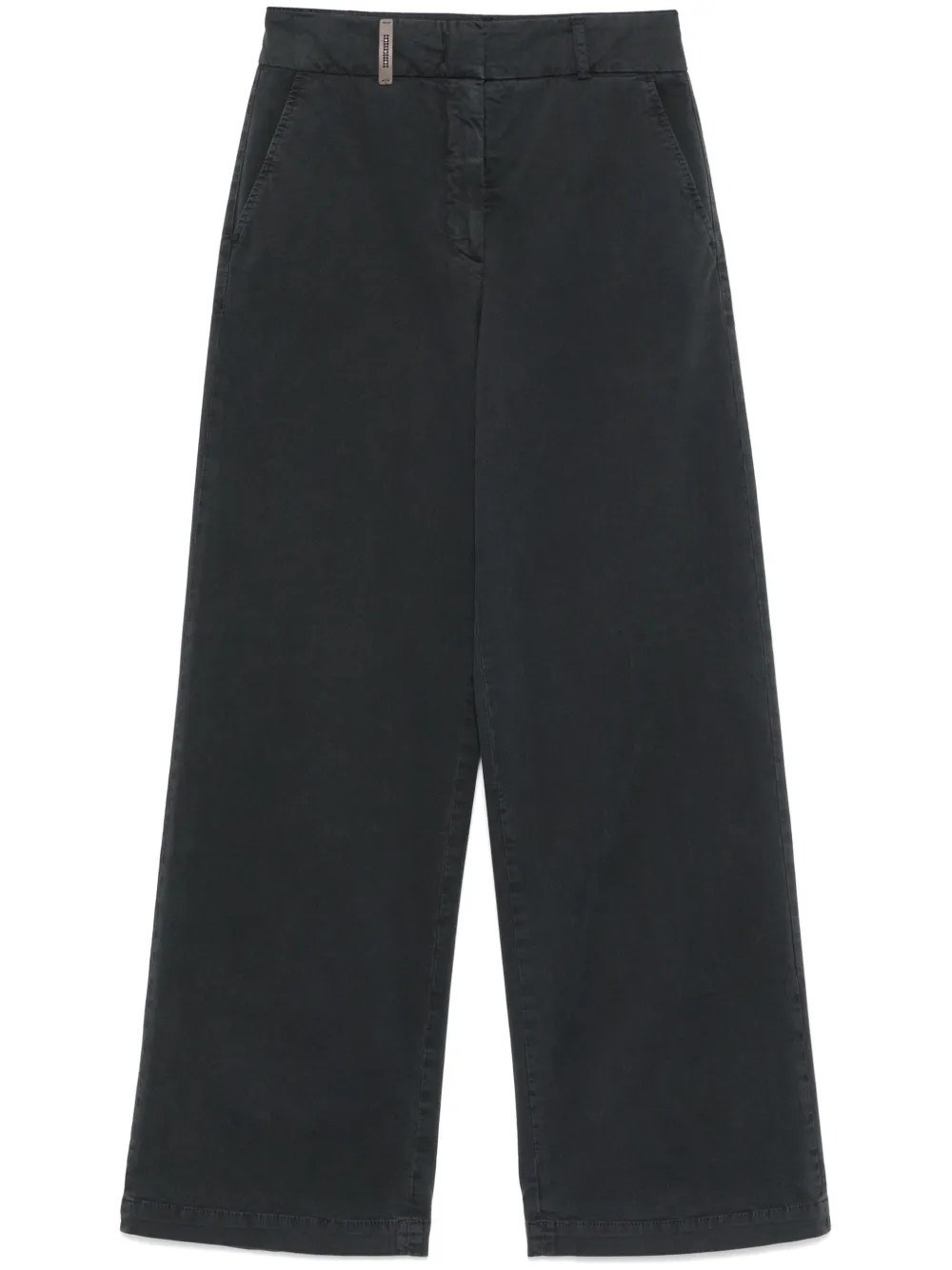 Peserico Flare Bottom Trousers In Blue