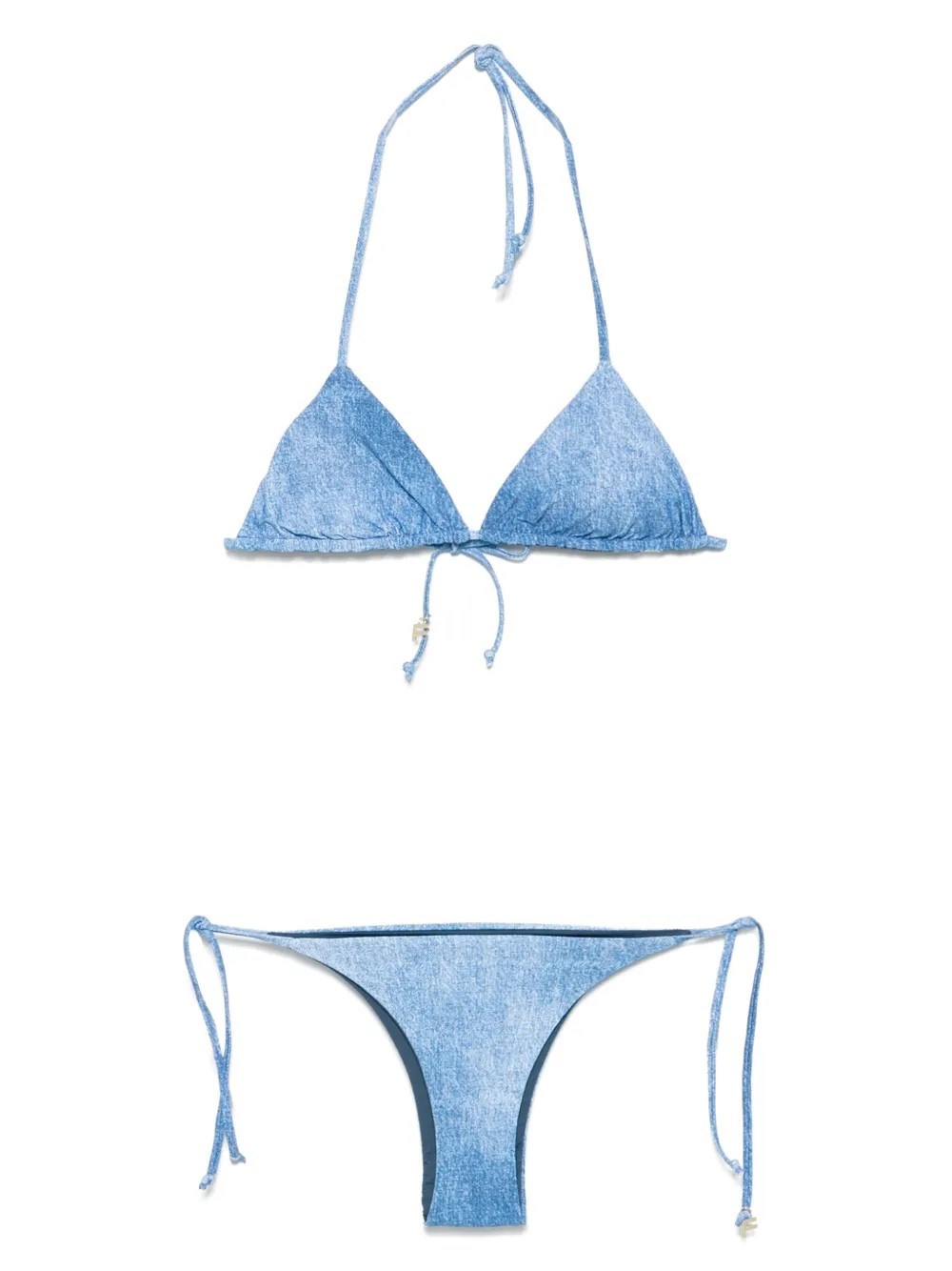 Fisico Cristina Ferrari Denim Print Bikini Set In Denim