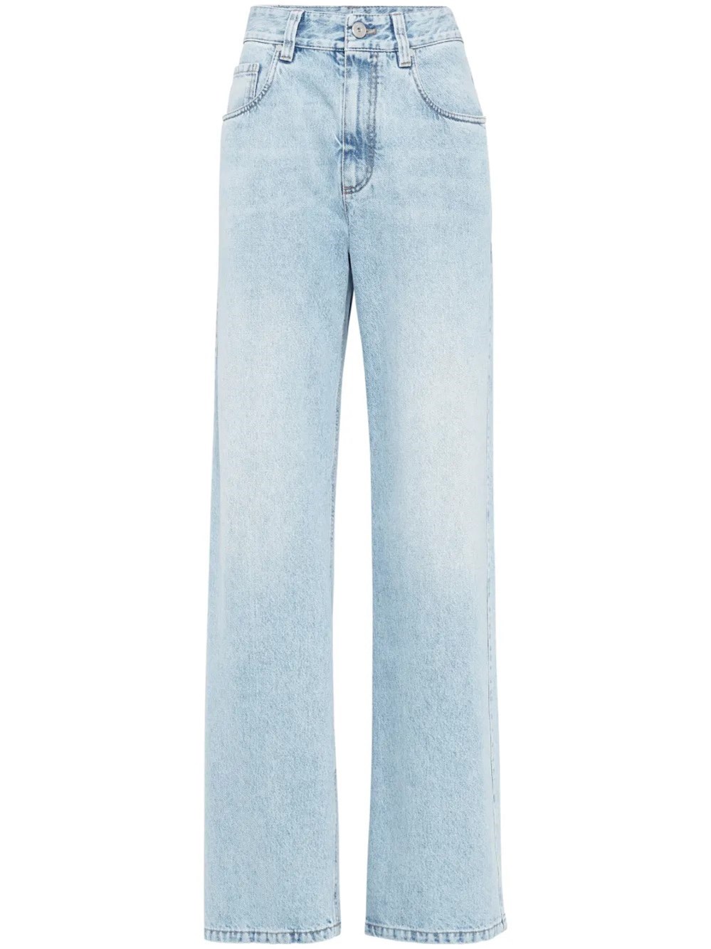 Brunello Cucinelli Contemporary Loose Trousers In Light Blue