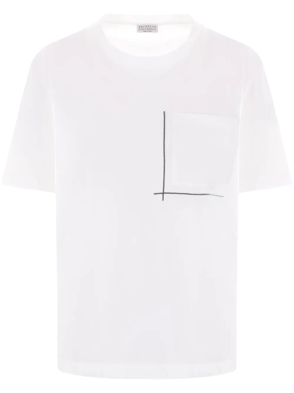 Brunello Cucinelli Classic Pocket Tee Shirt Clothing In White