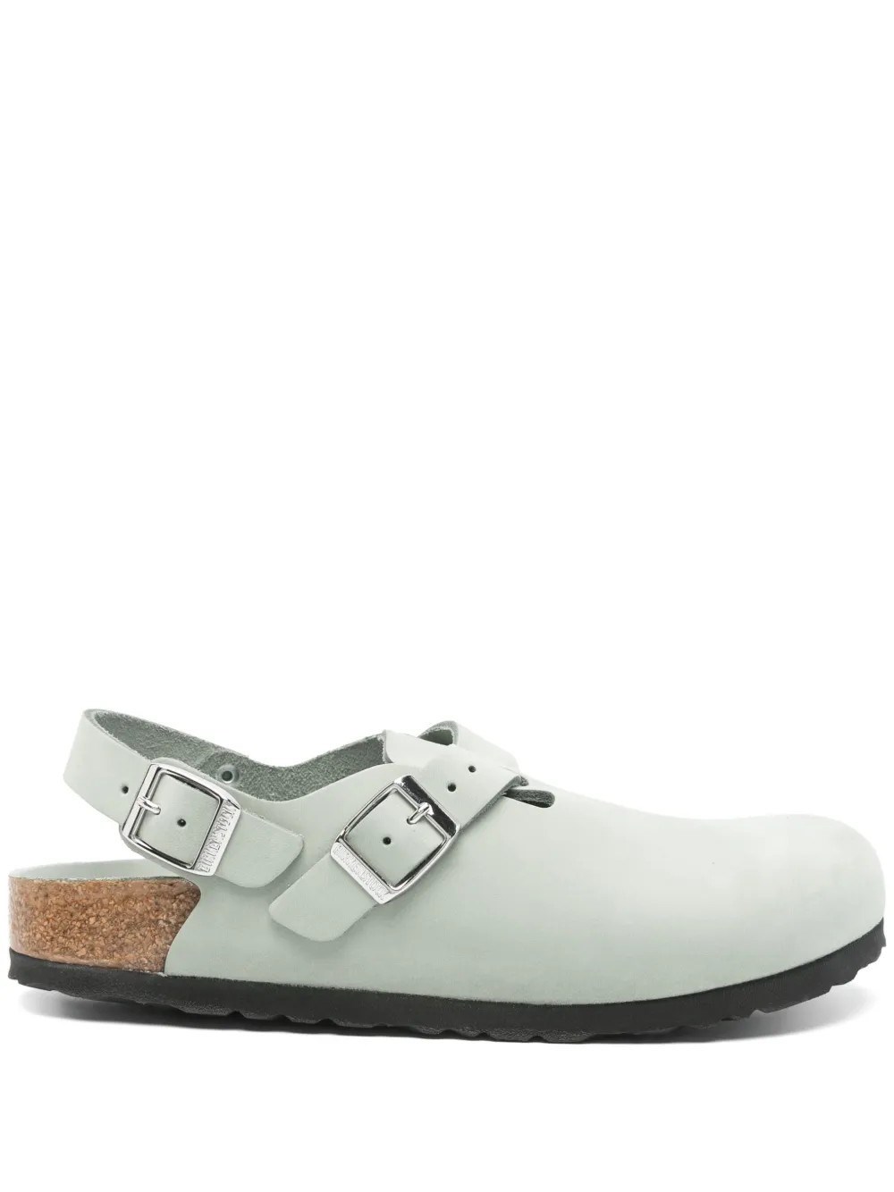 Birkenstock Sage Green Microfiber Tokyo Ii Slippers In Light Blue