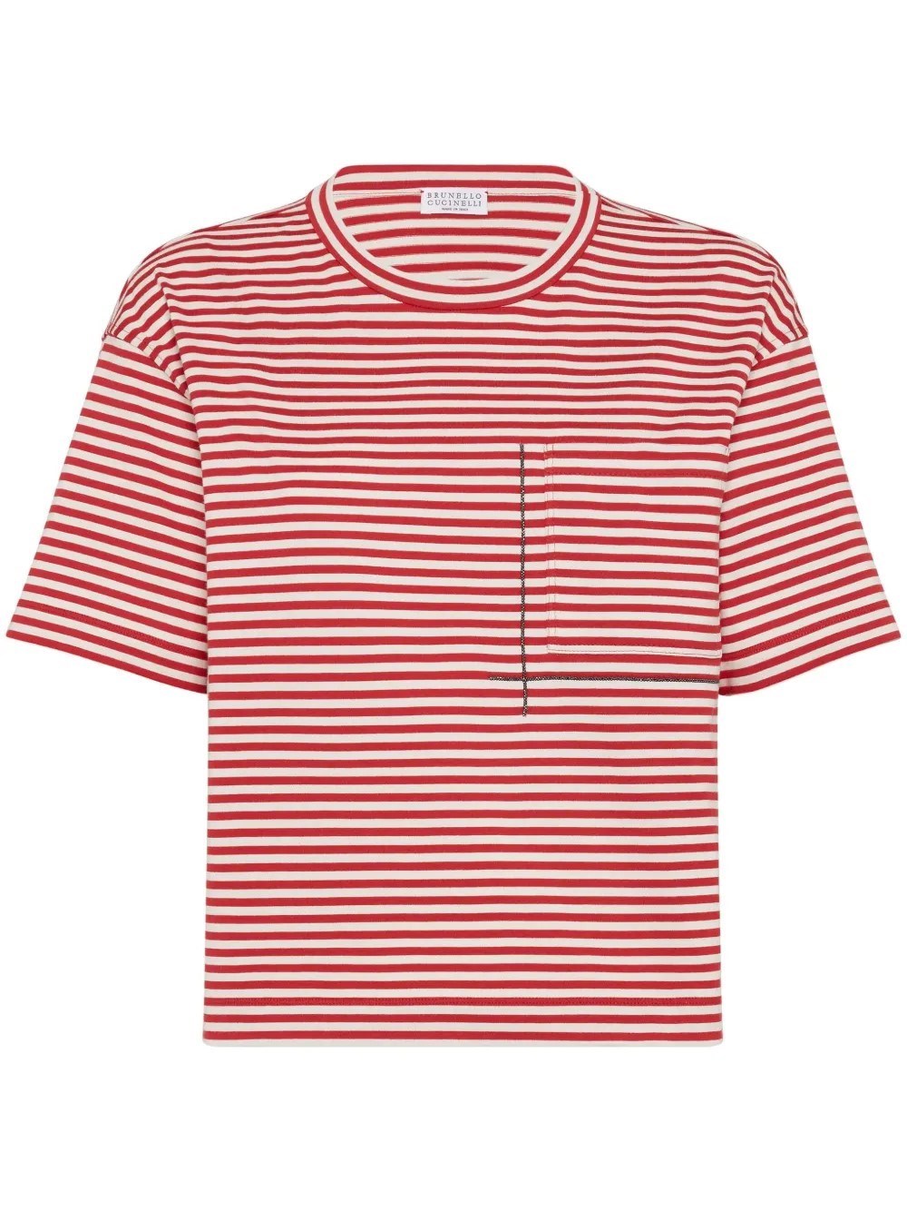 Shop Brunello Cucinelli Stripe Shirt In Red