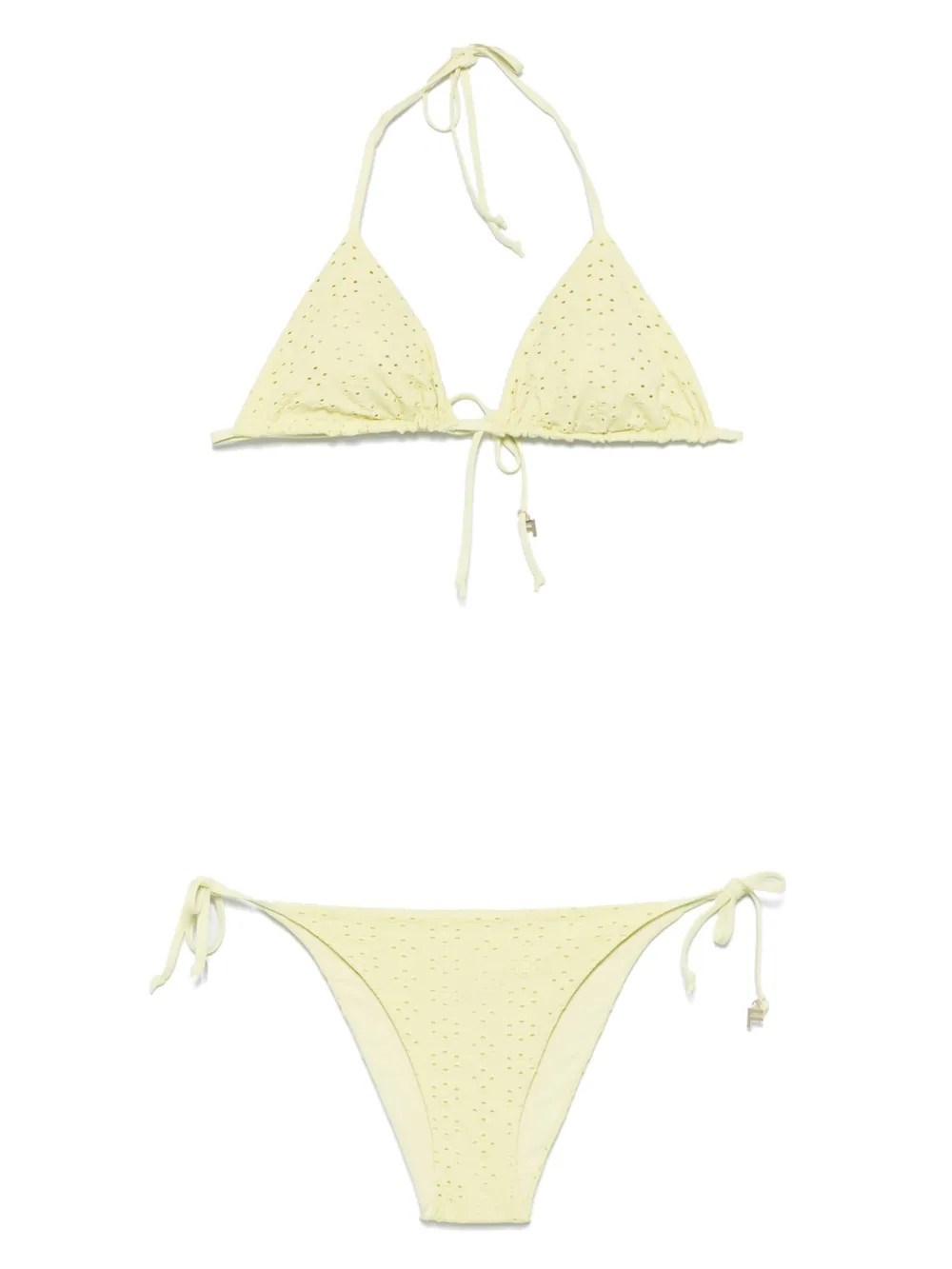 Fisico Cristina Ferrari Floral-pattern Bikini In Yellow