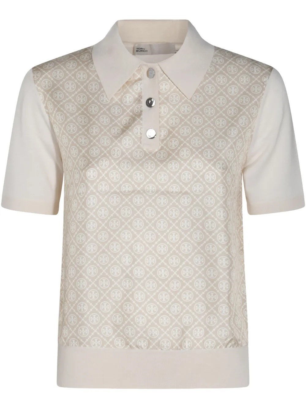 Shop Tory Burch Double T Polo In White