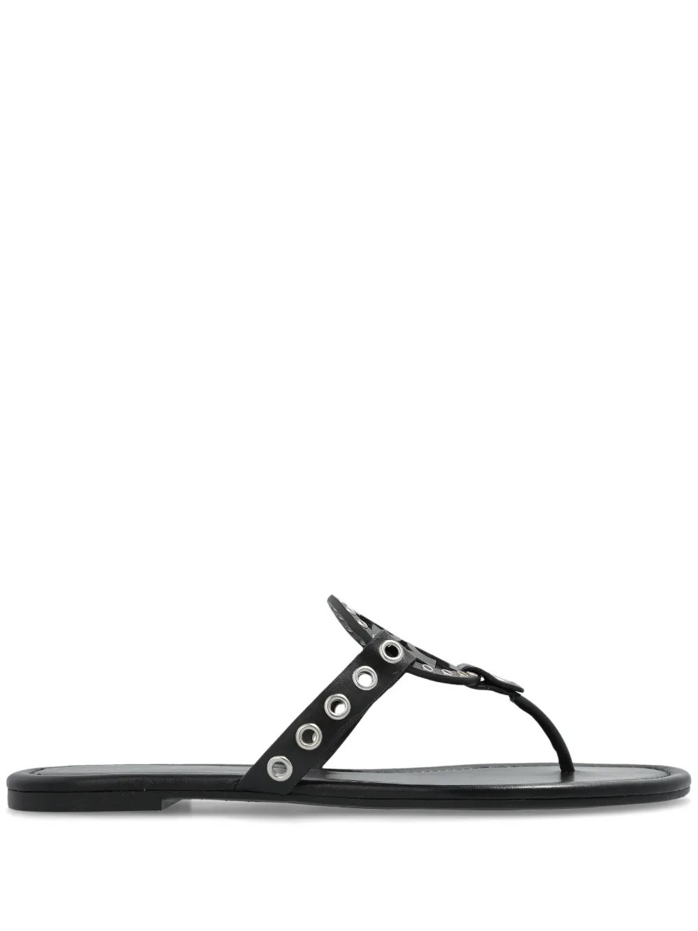 Tory Burch Miller Eyelet Sandal In Black