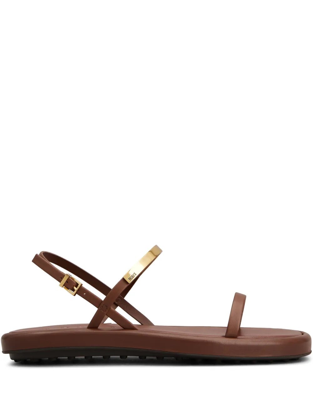 Tod's Leather Sandal In Brown