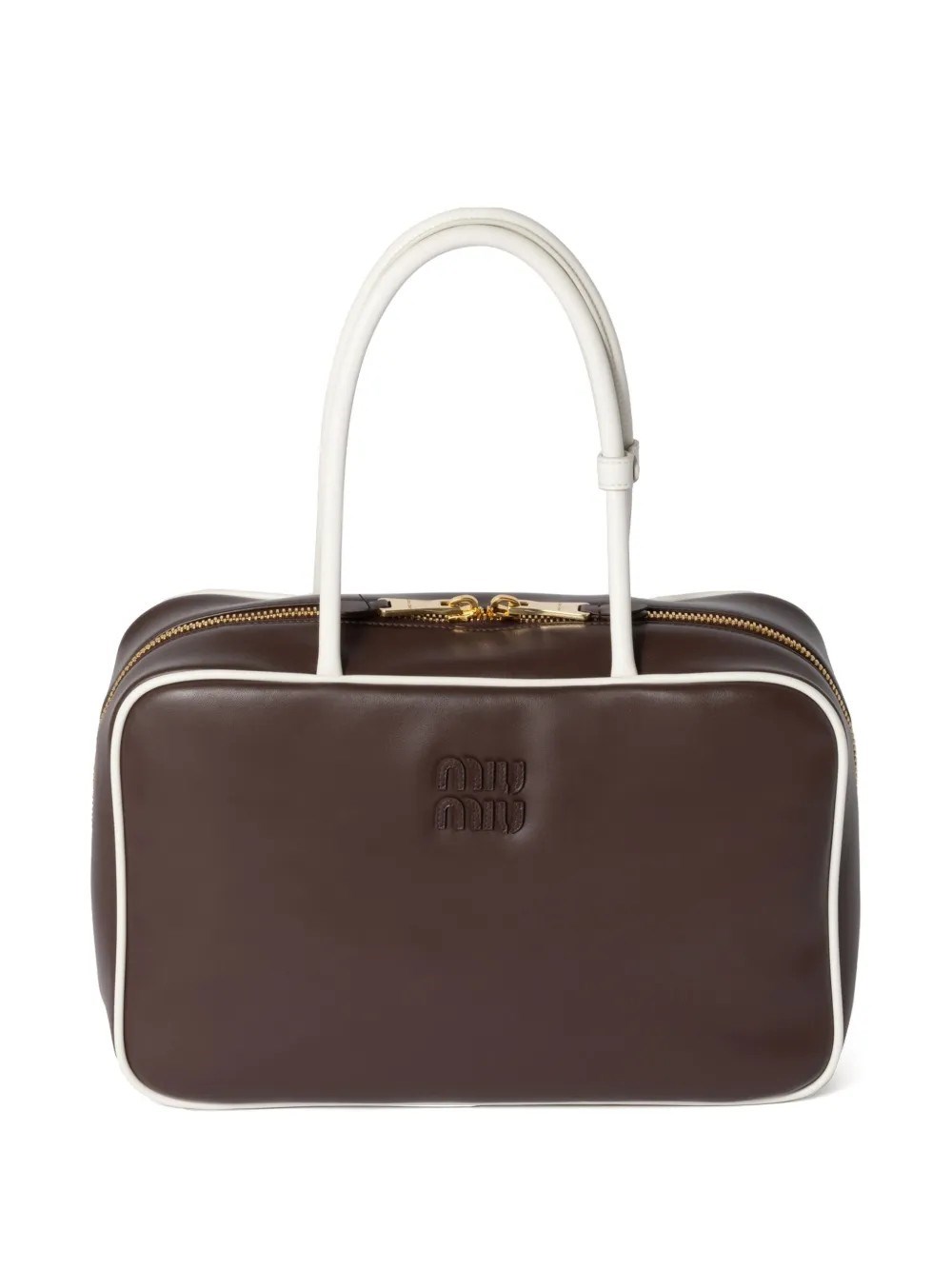 Miu Miu Leather Beau Bag In Bordeaux
