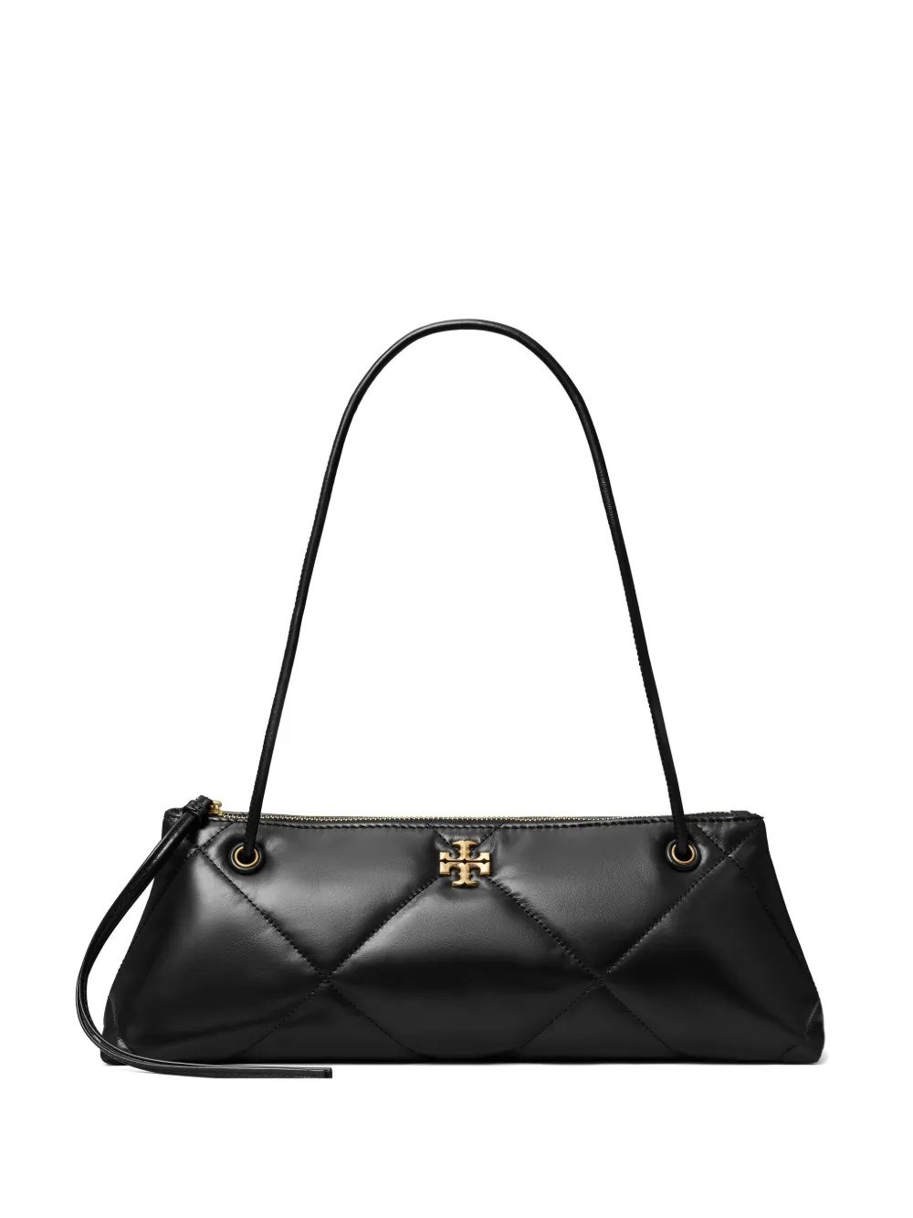 Tory Burch The Diamond Quilt E/w Shoulder Bag In Black