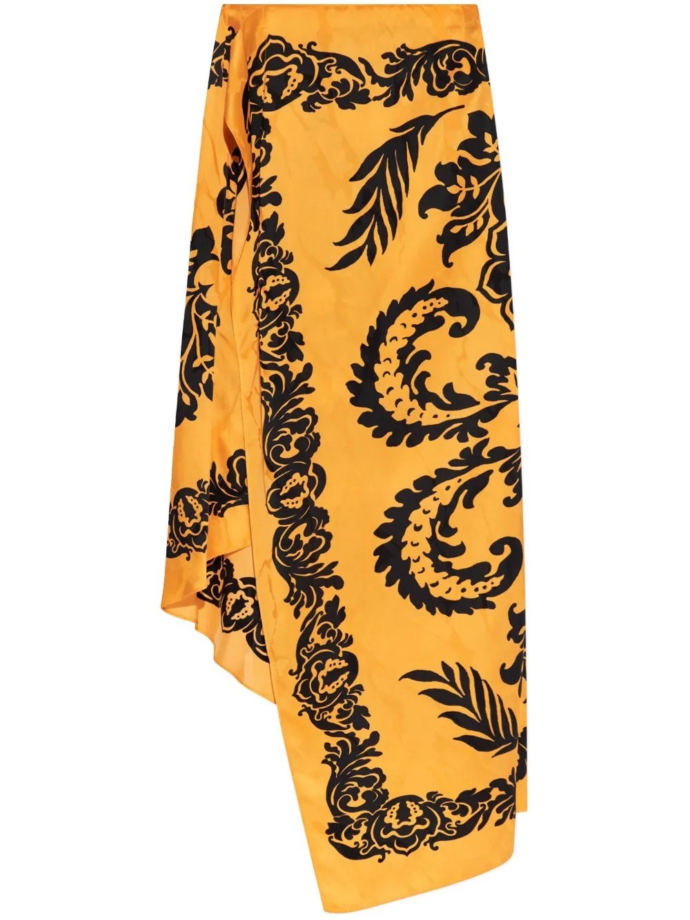 Shop Etro Wrap Skirt In Orange