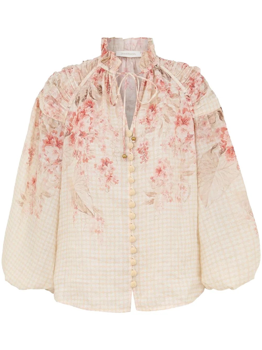 Shop Zimmermann Illuminate Billow Blouse In Red