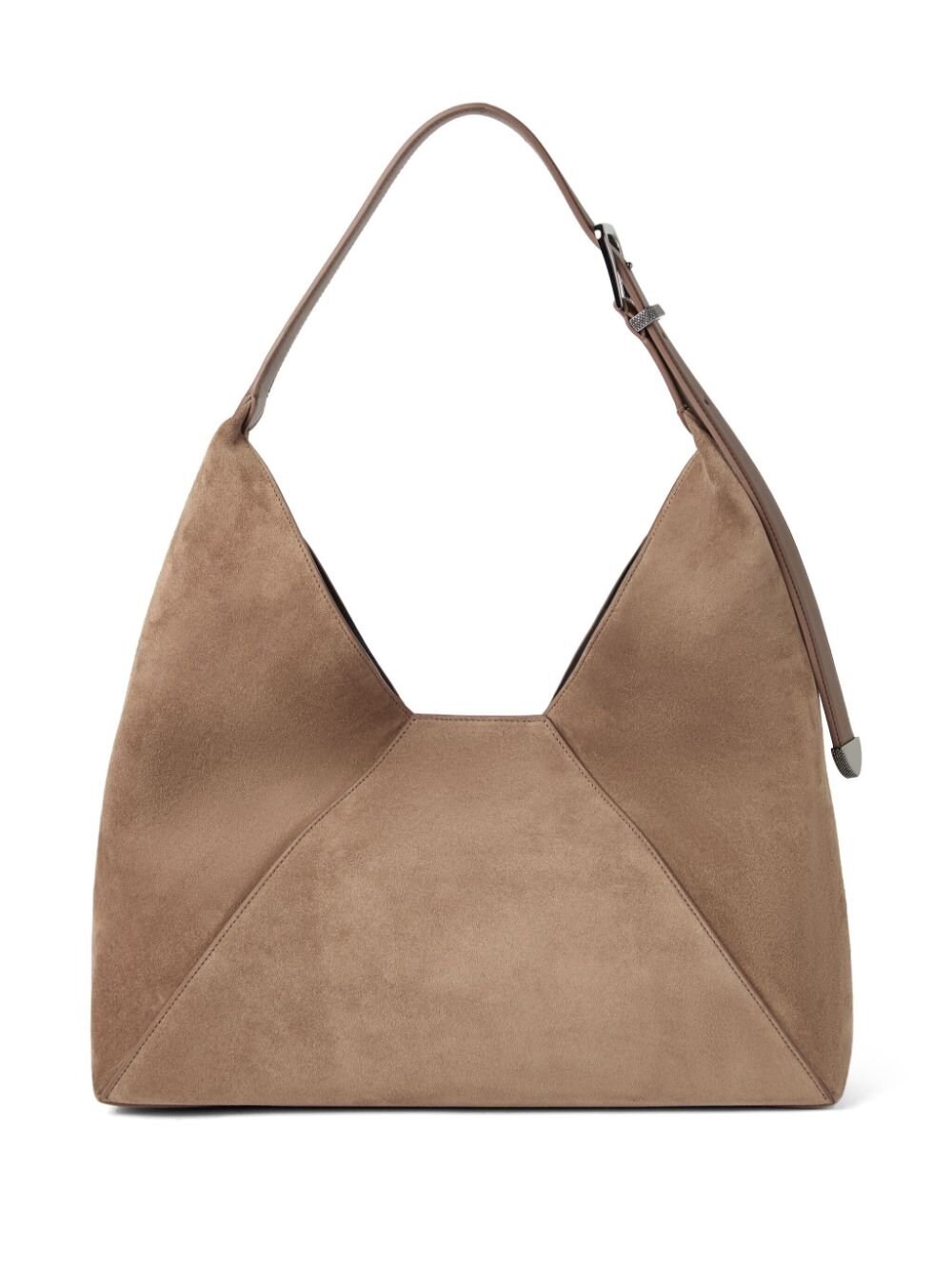 Shop Brunello Cucinelli Suede Bag In Brown