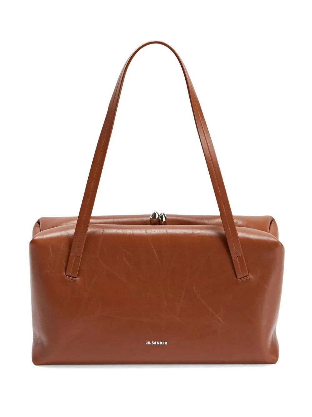 Jil Sander Small-sized Leather Shoulder Bag In Brown