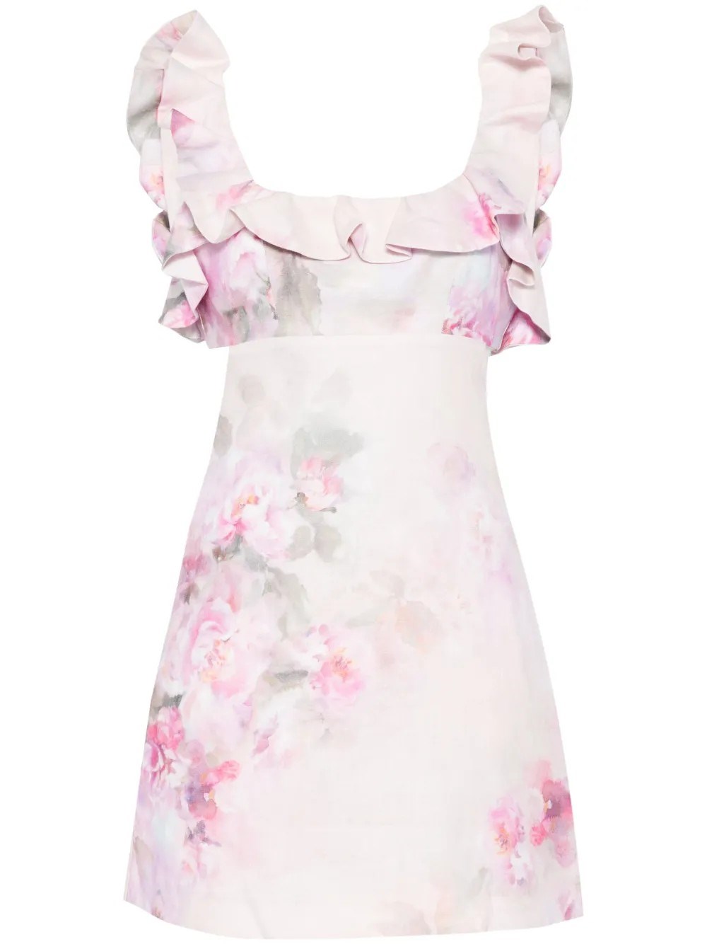 Shop Zimmermann Crush Frill Mini Dress