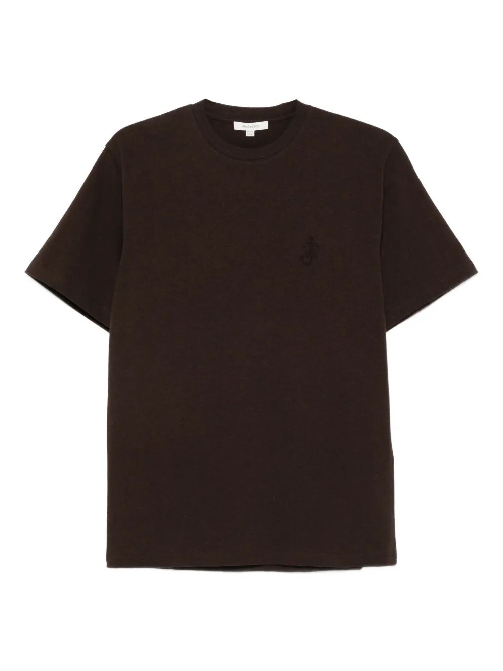 Jw Anderson Embroidered Cottont-shirt In Brown