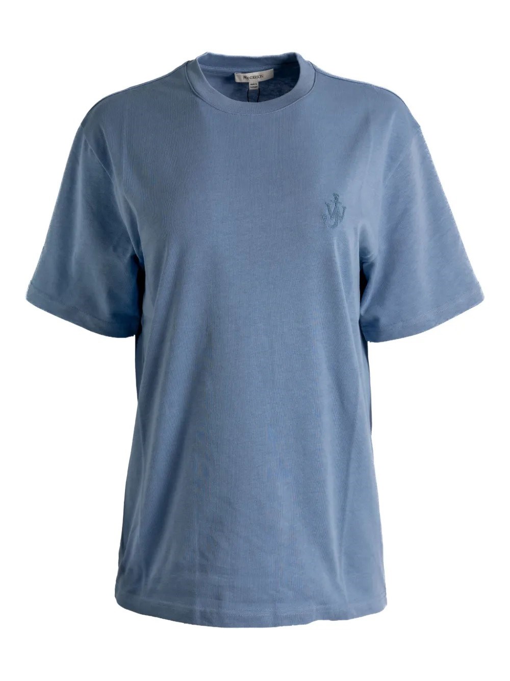 Jw Anderson Logo-embroidered Short-sleeve T-shirt In Blue