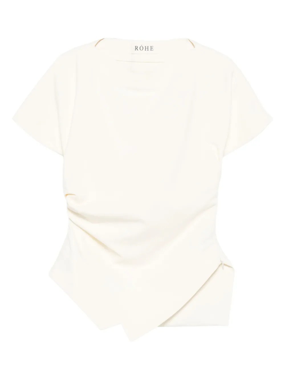Rohe Draped T-shirt In White Viscose Blend In White
