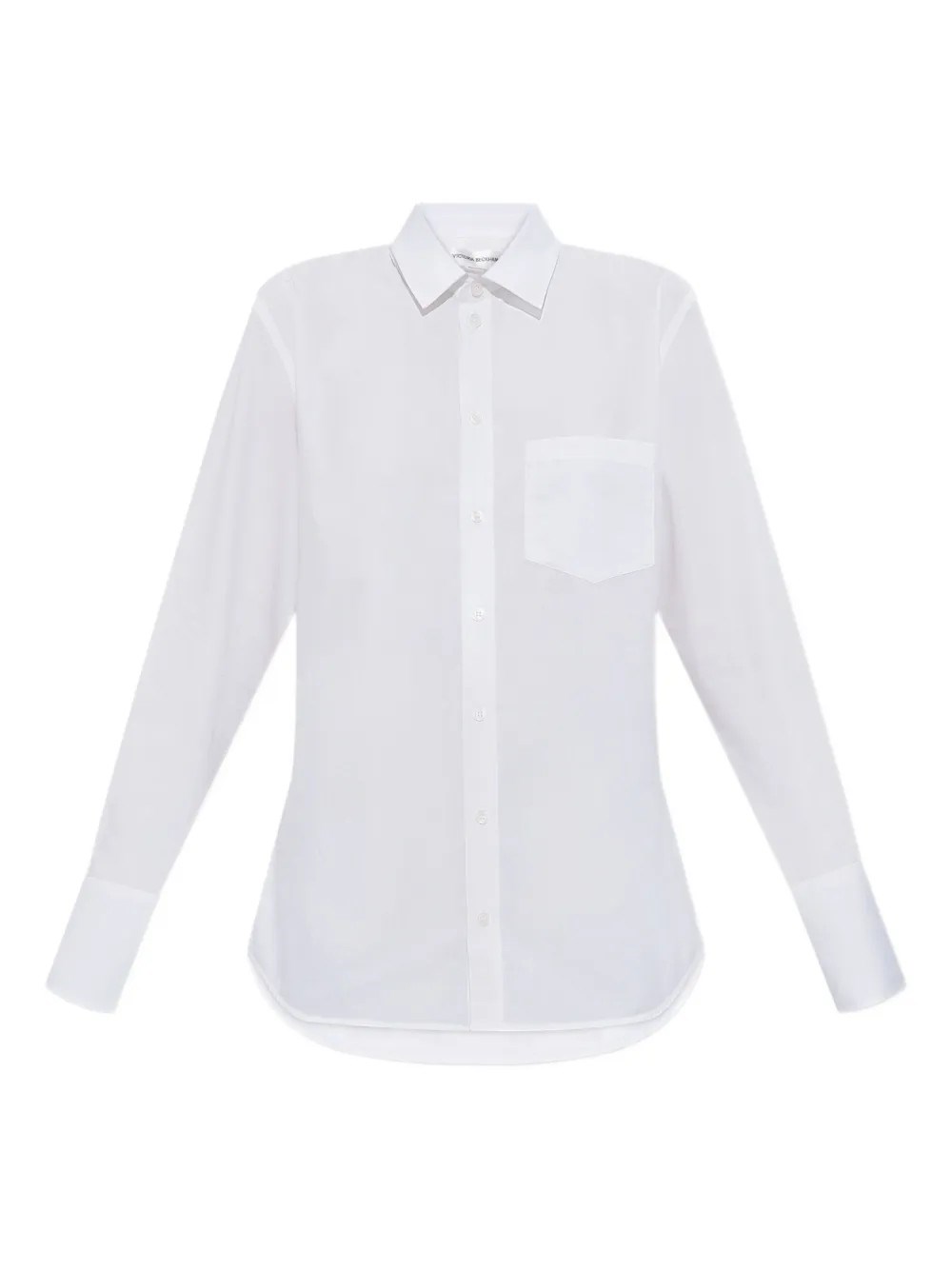 Victoria Beckham White Cotton Shirt With Back Detail In White