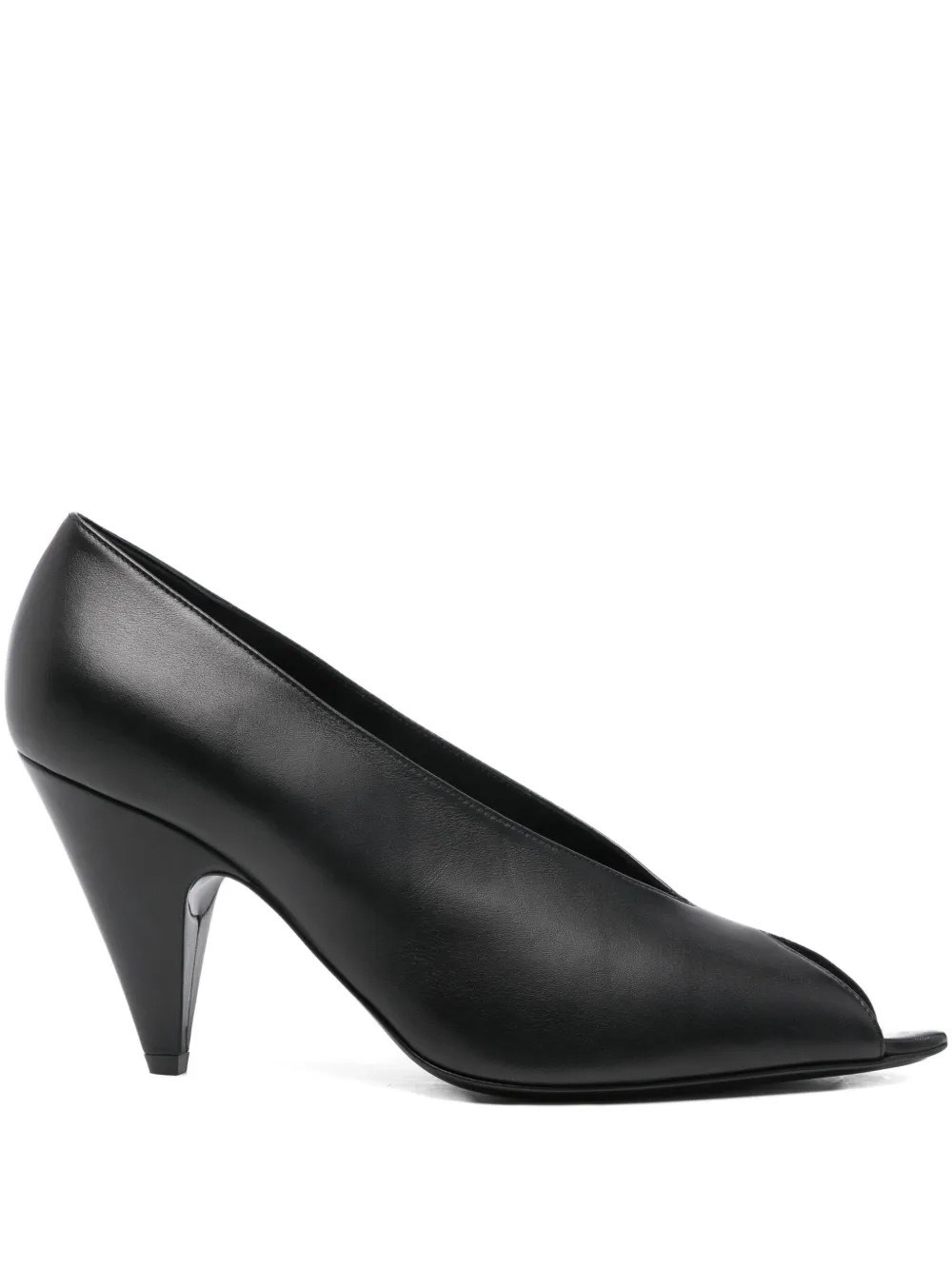 Sergio Rossi Leather Heeled Pumps In Black