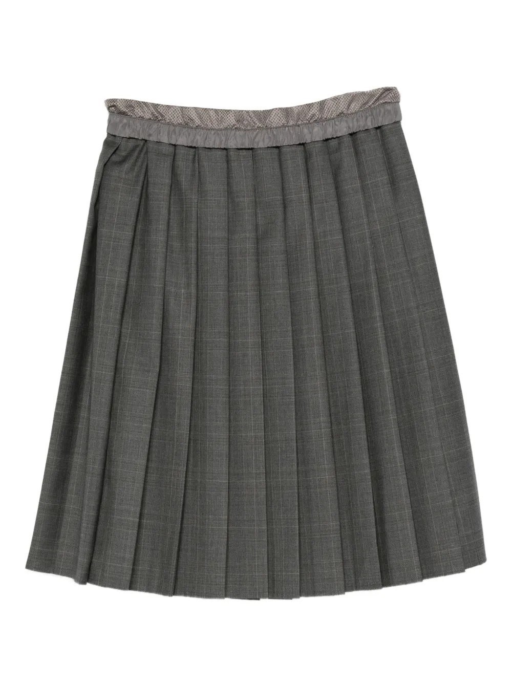 Miu Miu Pleated Skirt In Gray