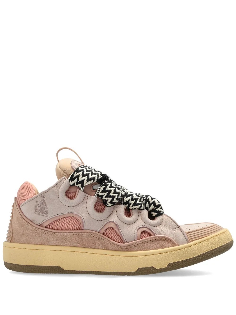 Lanvin Curb Sneakers With Padded Tongue And Rubber Sole In Pink