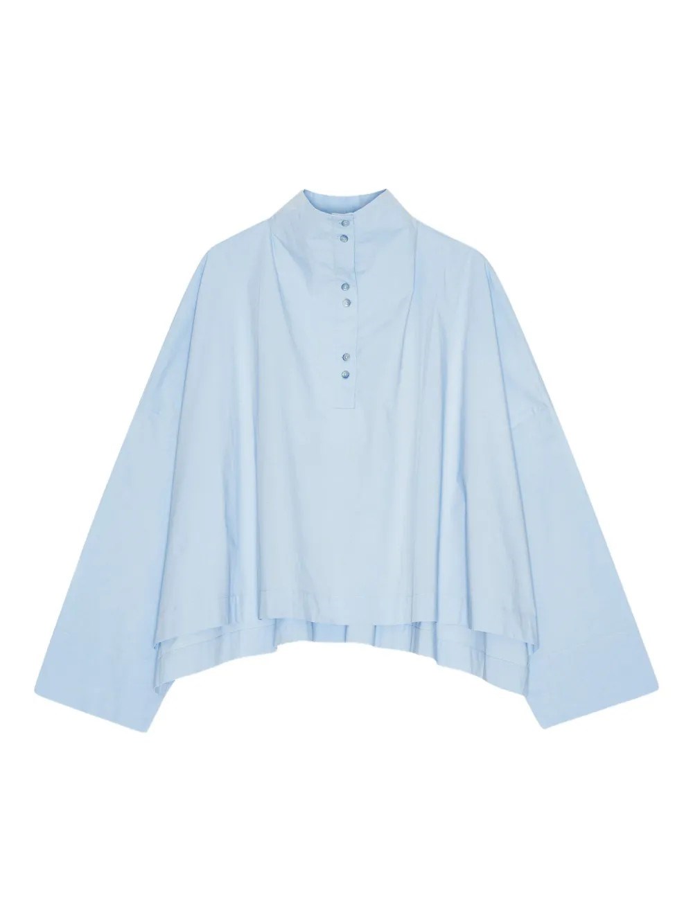 Remain Birger Christensen High-neck Button Shirt In Blue