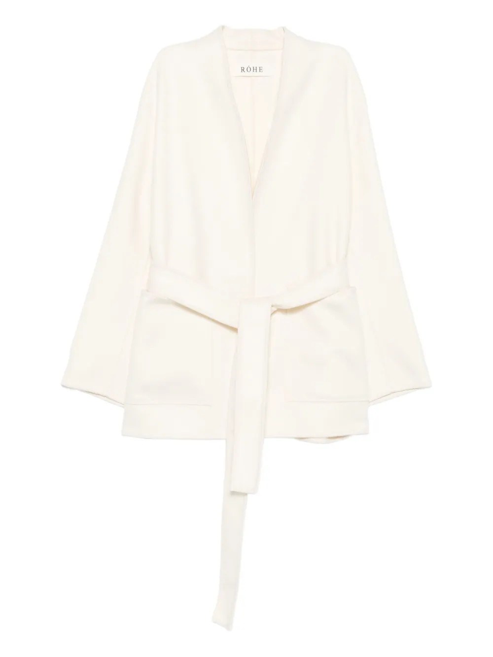 Rohe Belted Wool Jacket In White