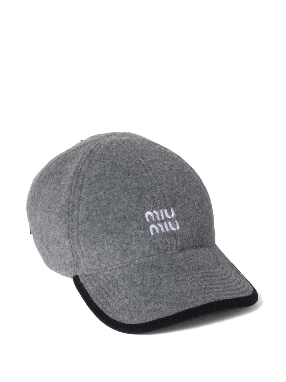 Miu Miu Baseball Cap In Gray