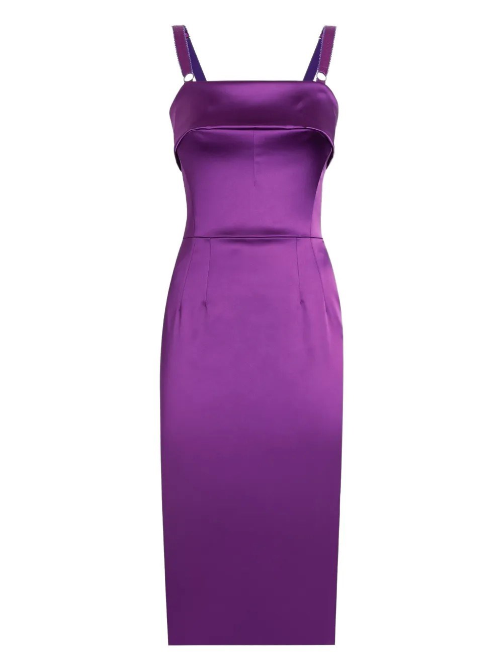 Dolce & Gabbana Satin Dress In Purple