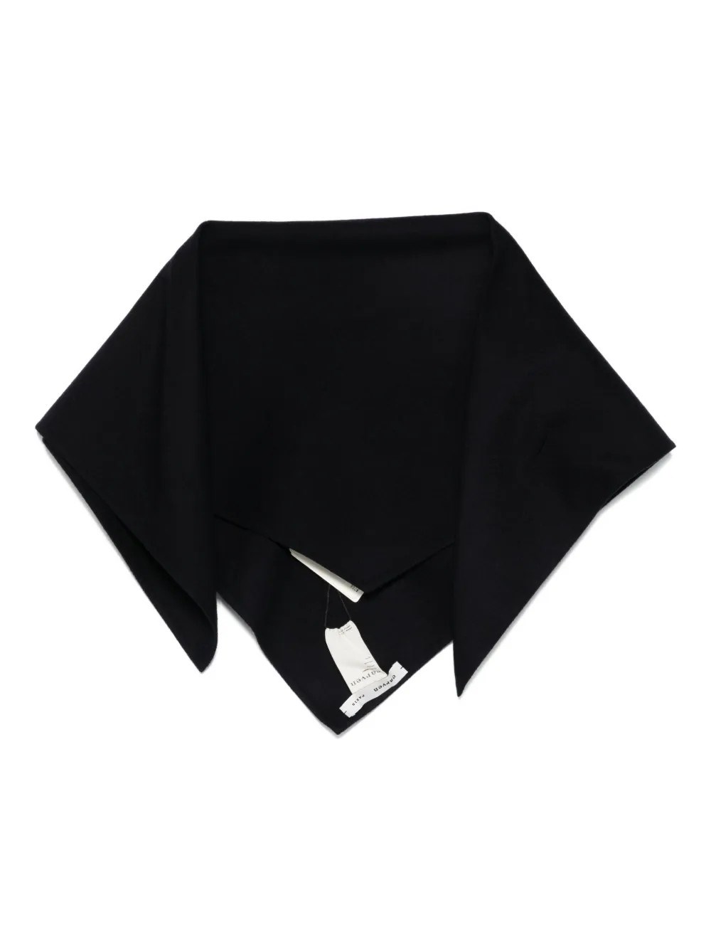 Carven Triangular Wool Scarf In Blue