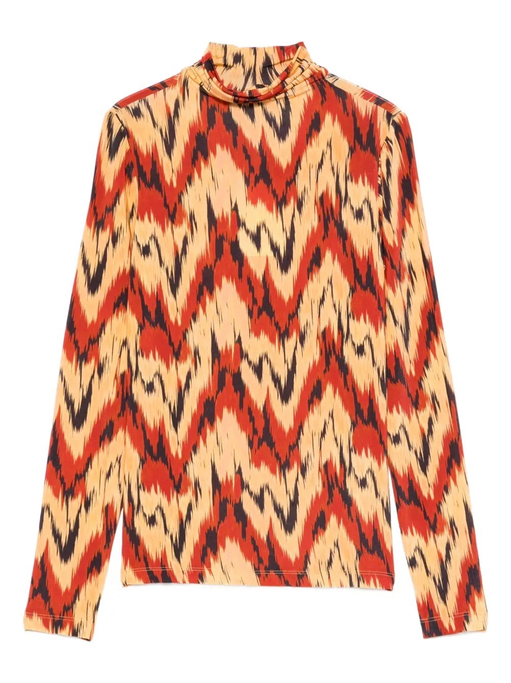 Ulla Johnson Aurelia Long Sleeve Turtlneck In Orange