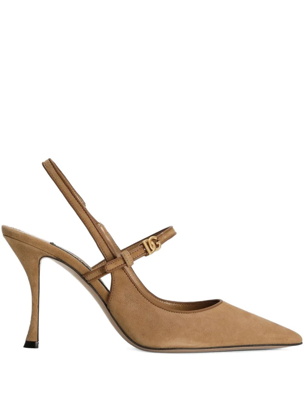 Dolce & Gabbana Pointed High-heeled Sandals In Sand