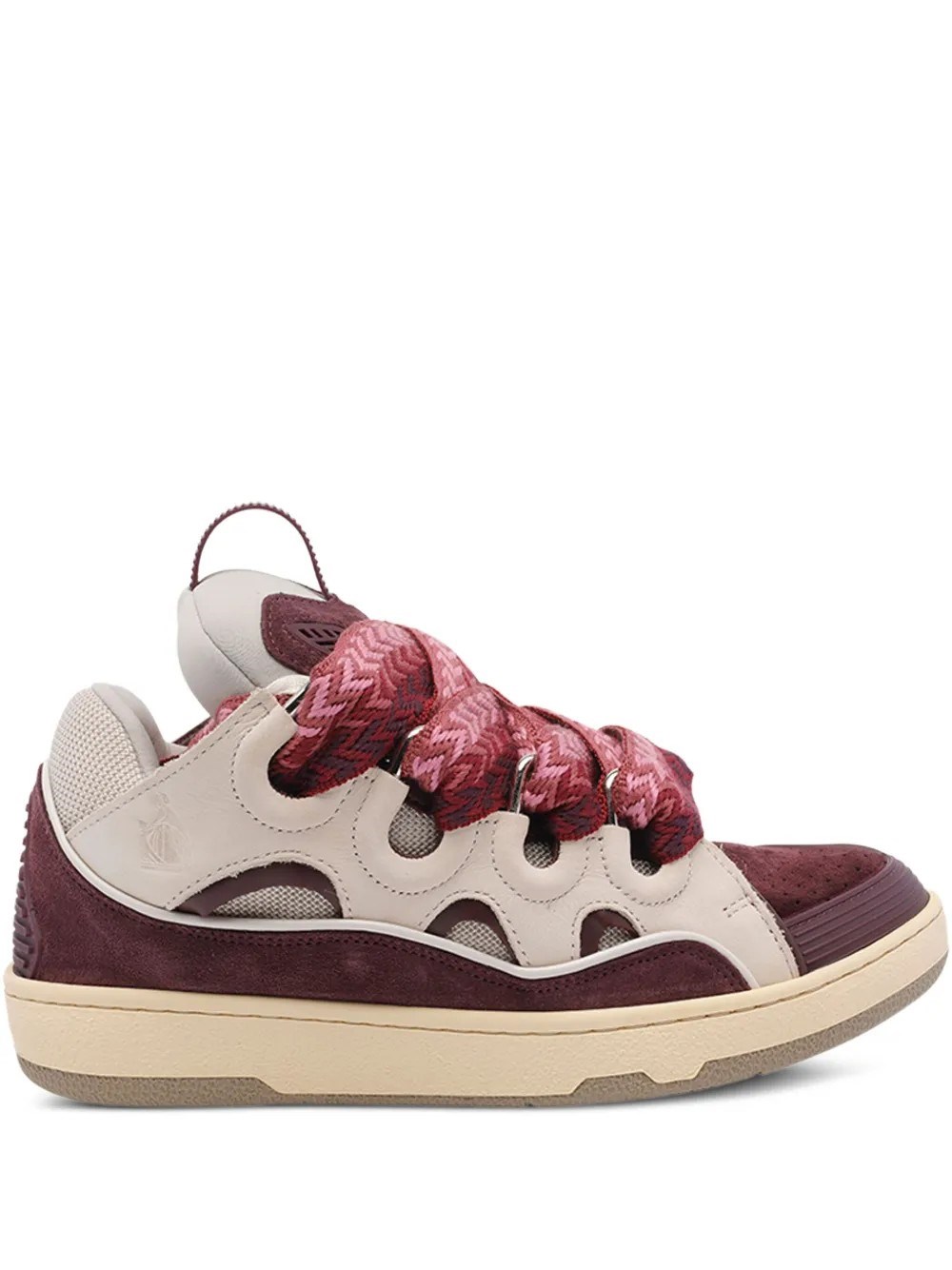 Lanvin Leather Curb Sneaker — Multicolor