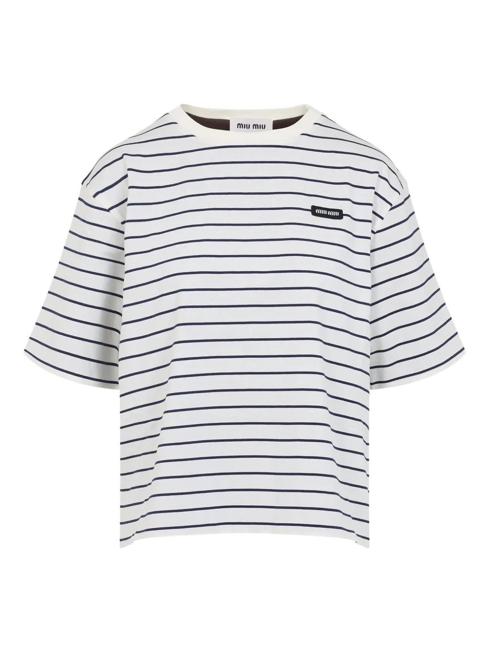 Miu Miu Dtripe Tee In White