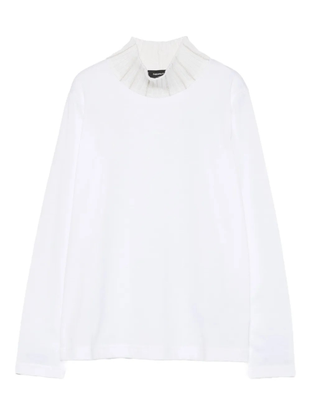 Fabiana Filippi Knit Collar Tee In White