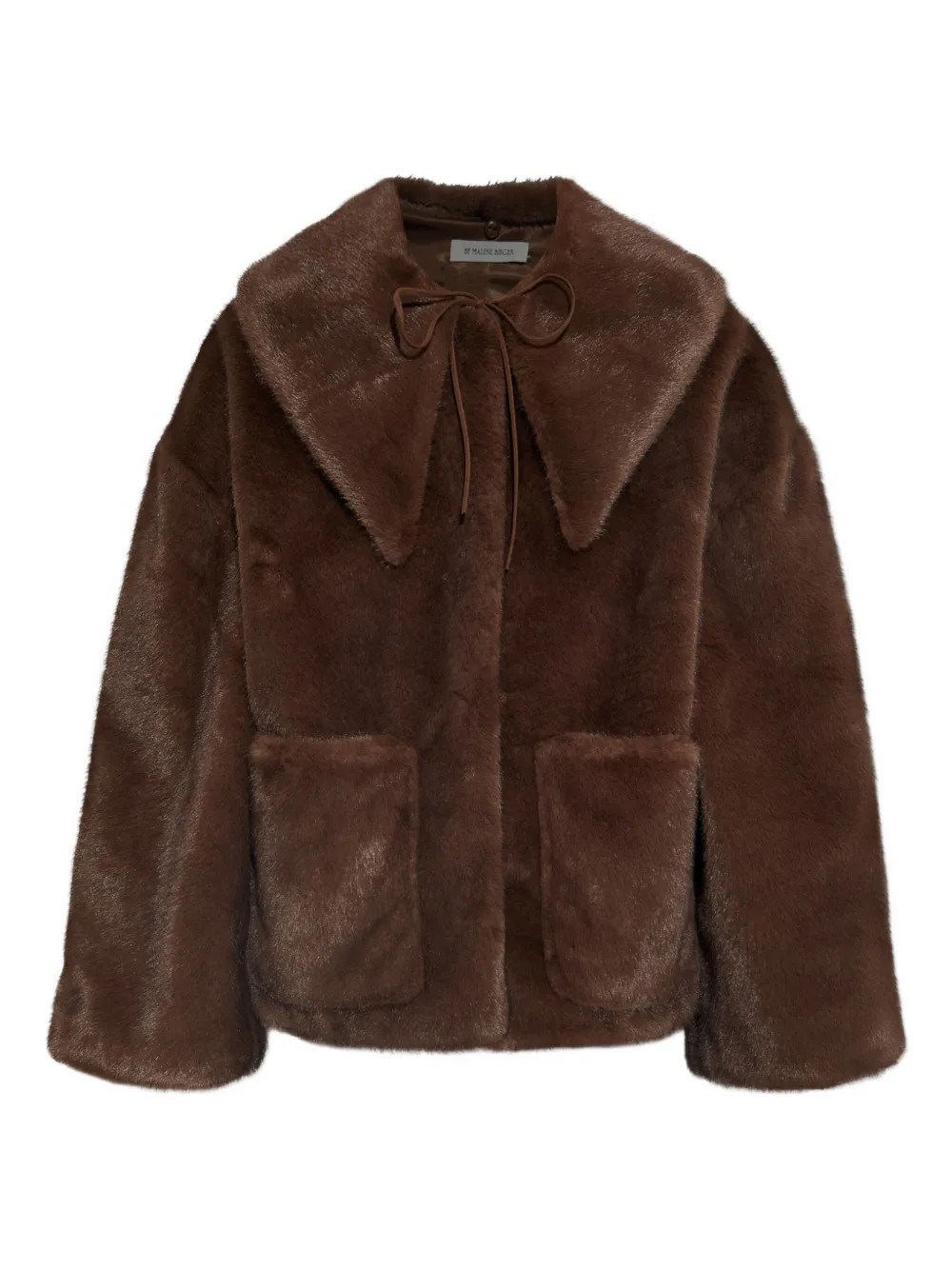 By Malene Birger Faux-fur Patch-pocket Jacket In Brown