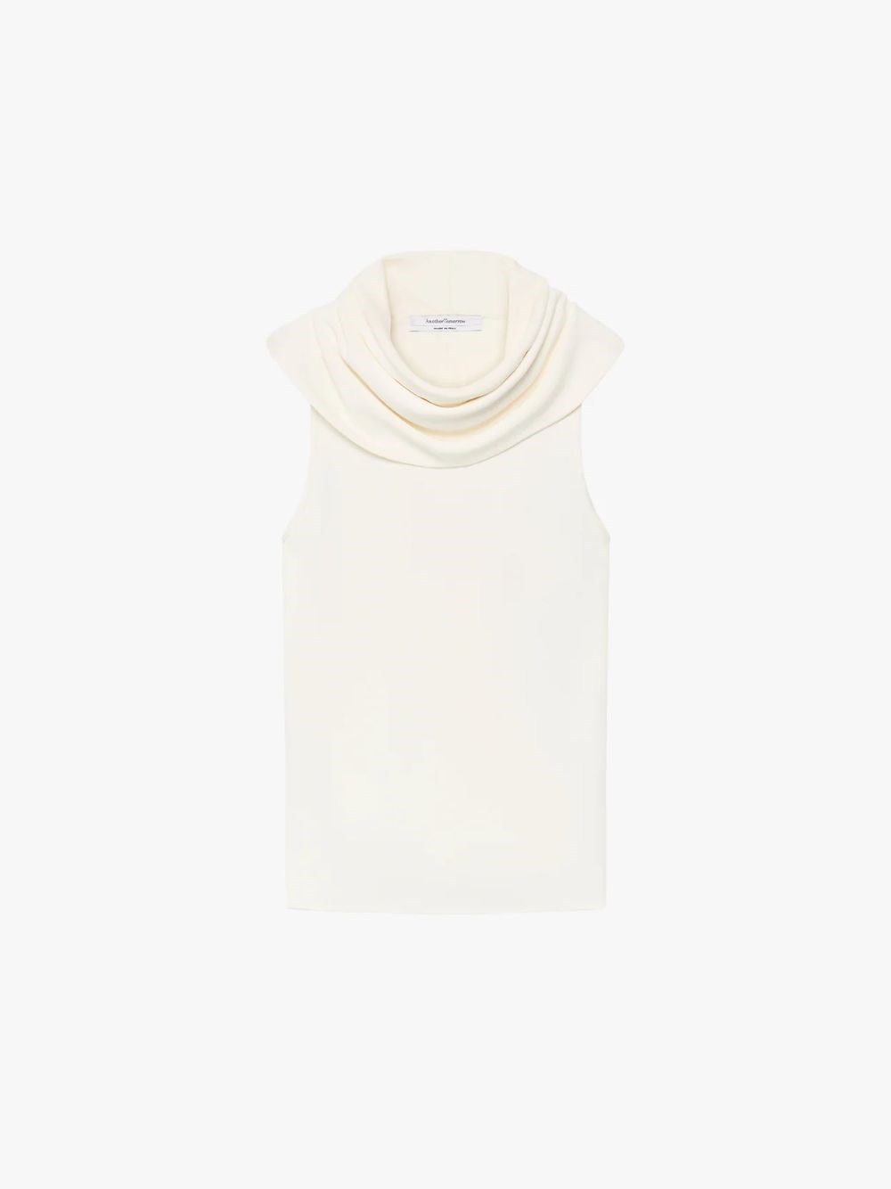 Another Tomorrow Cowl-neck Blouse In White