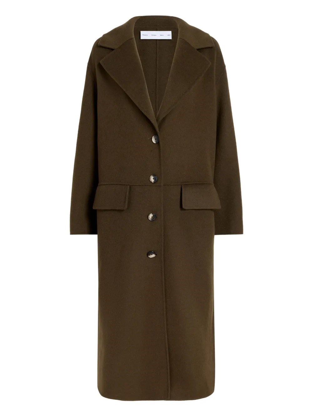 Pswl Tammy Coat In Double Face Wool In Brown