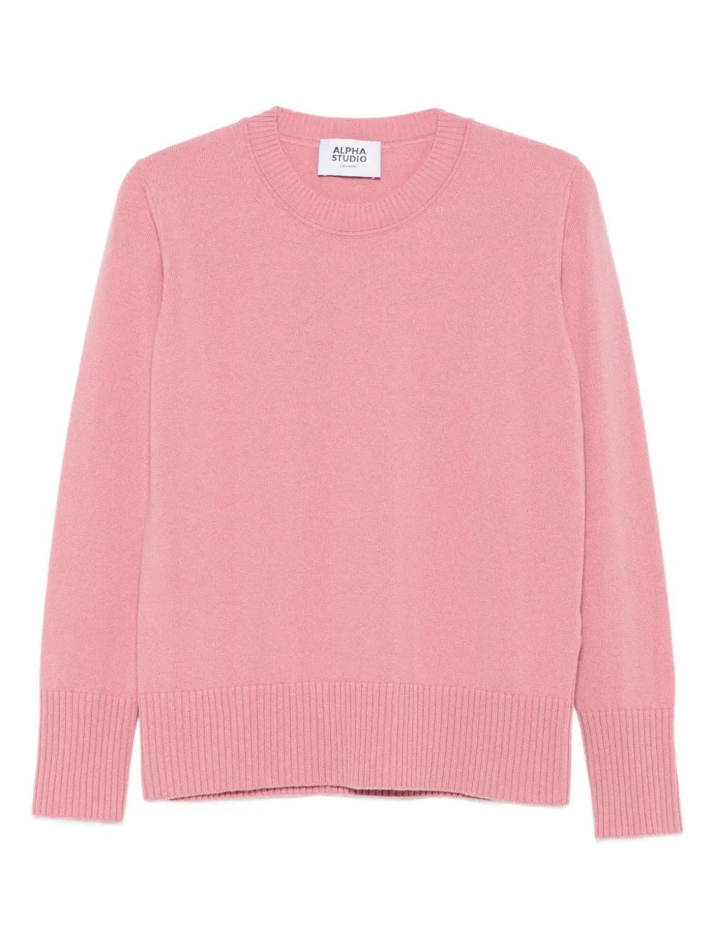 Alpha Studio Round-neck Sweater In Pink