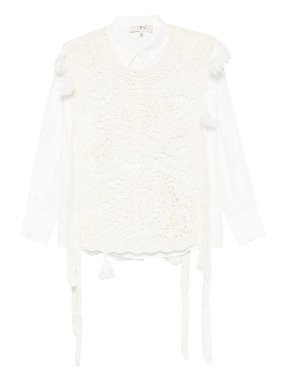 Sea Nara Combo Shirt In White